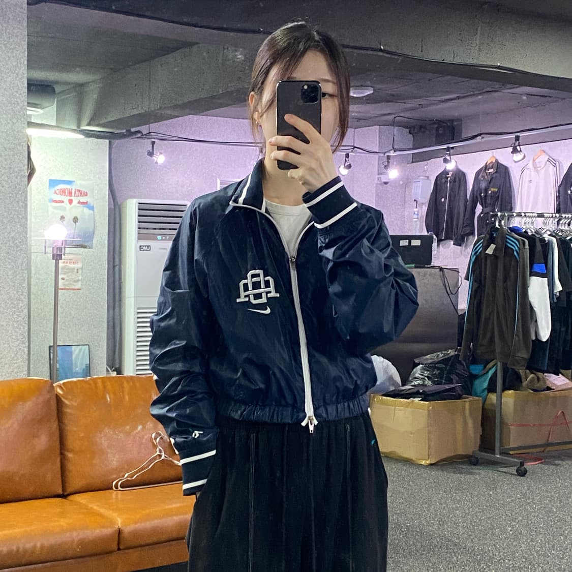나이키 스우시 투웨이 네이비 바람막이 B1802 상품이미지1