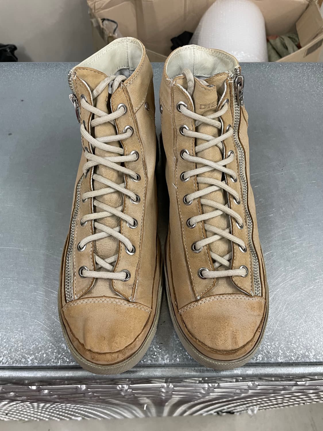 디젤 하이탑 스니커즈 베이지 270 상품이미지5
