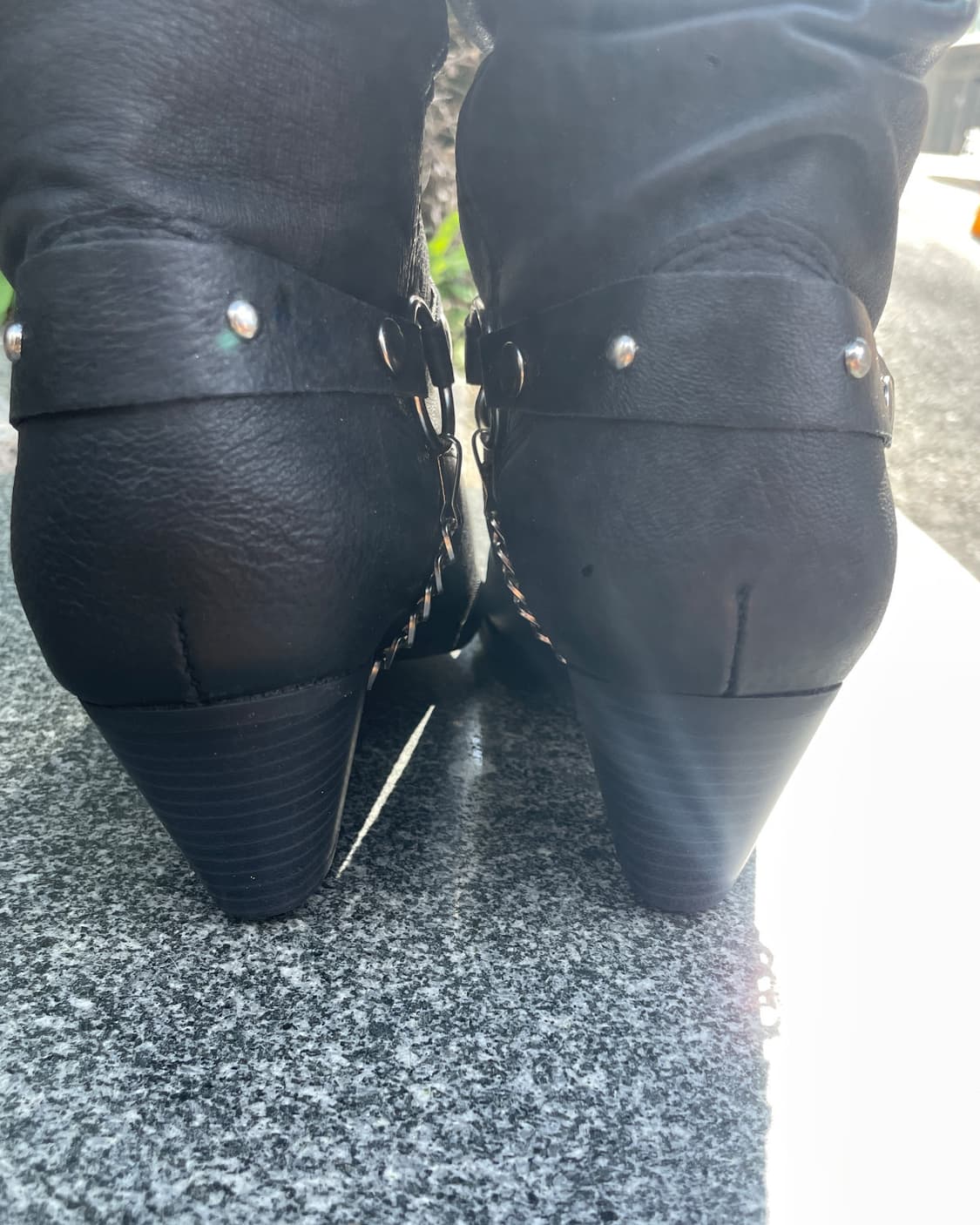 블랙 웨스턴 하네스 바이커 부츠  상품이미지6