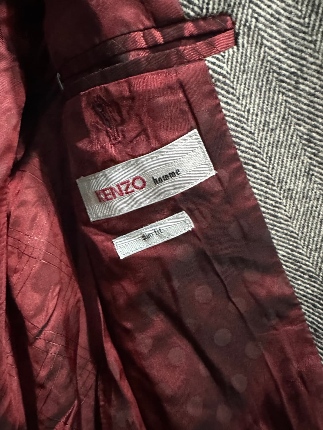 겐조 울 해링본 3B 코트95-100 상품이미지6