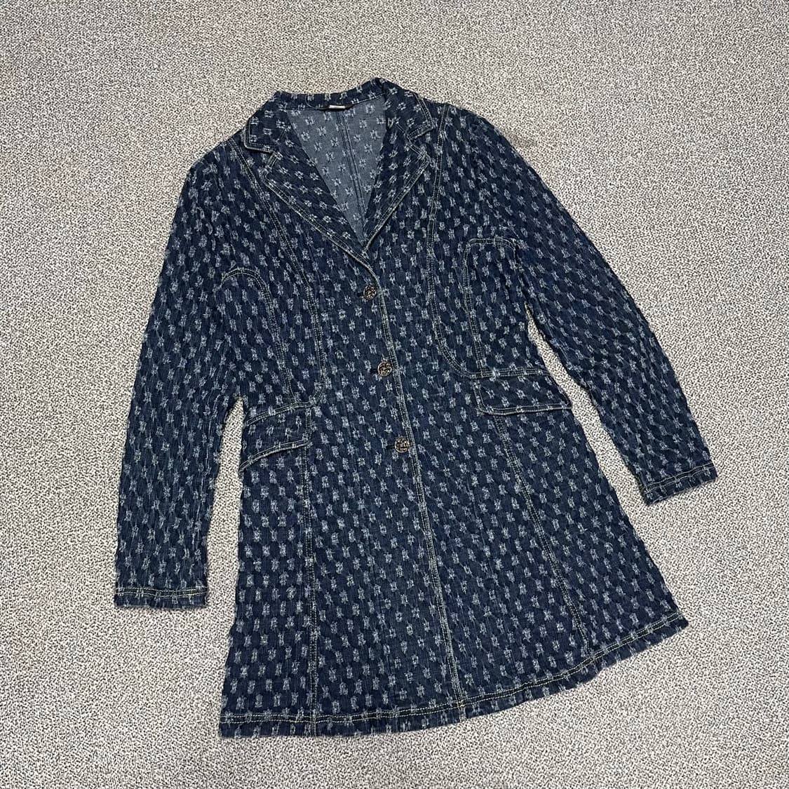 빈티지 데님 롱 자켓 상품이미지1