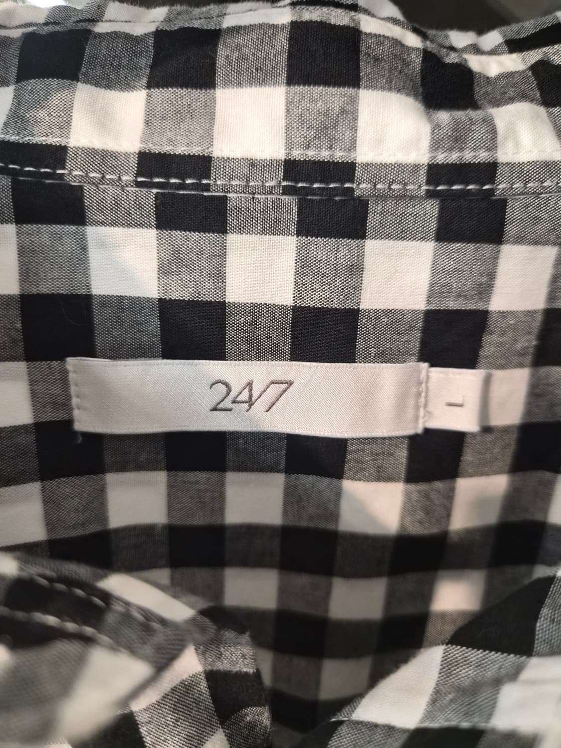 L/105) 247 시리즈 깅엄체크 셔츠 팝니다 상품이미지4