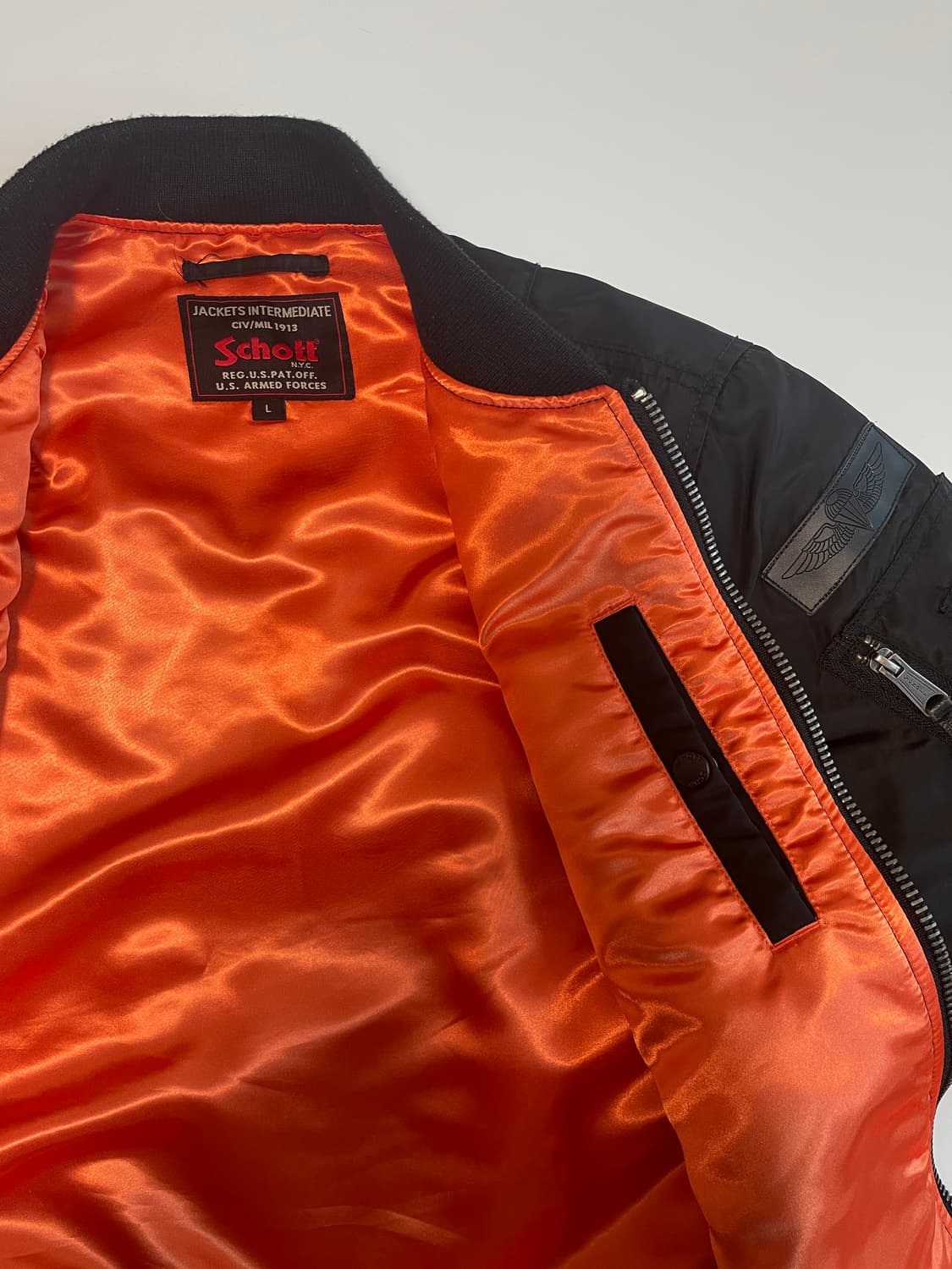 쇼트 Schott MA-1 항공점퍼 블랙 남성 L 상품이미지4