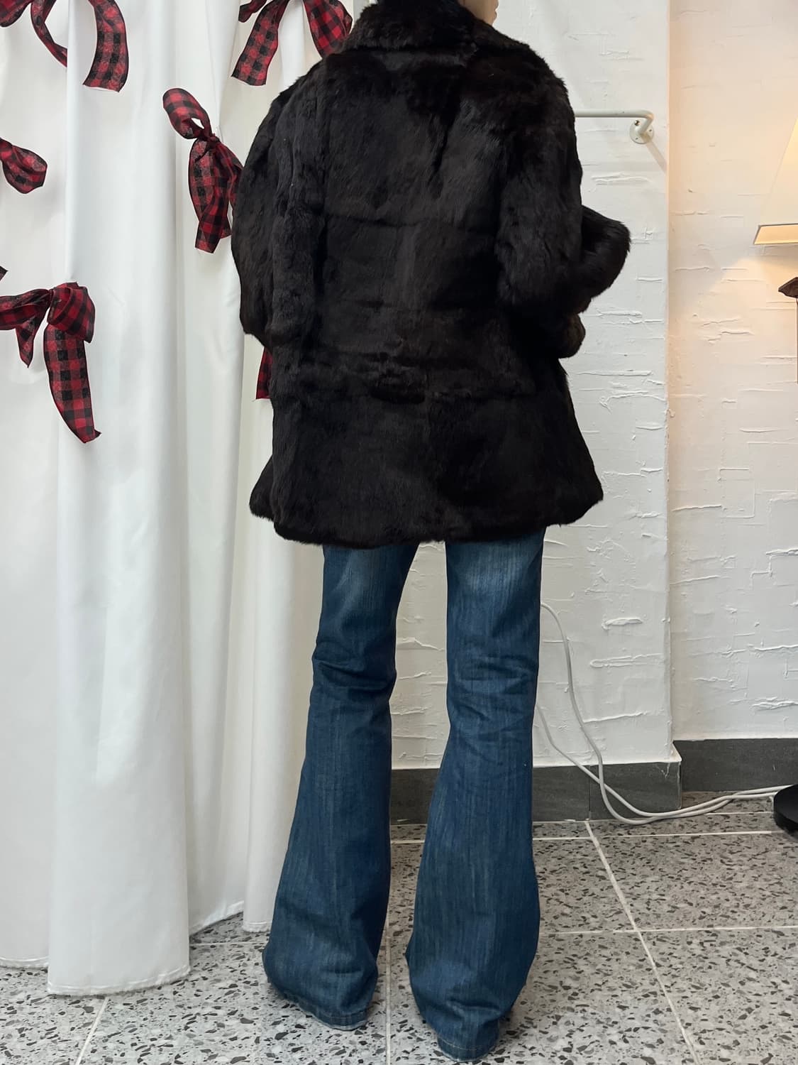 deep brown fur jacket 상품이미지4