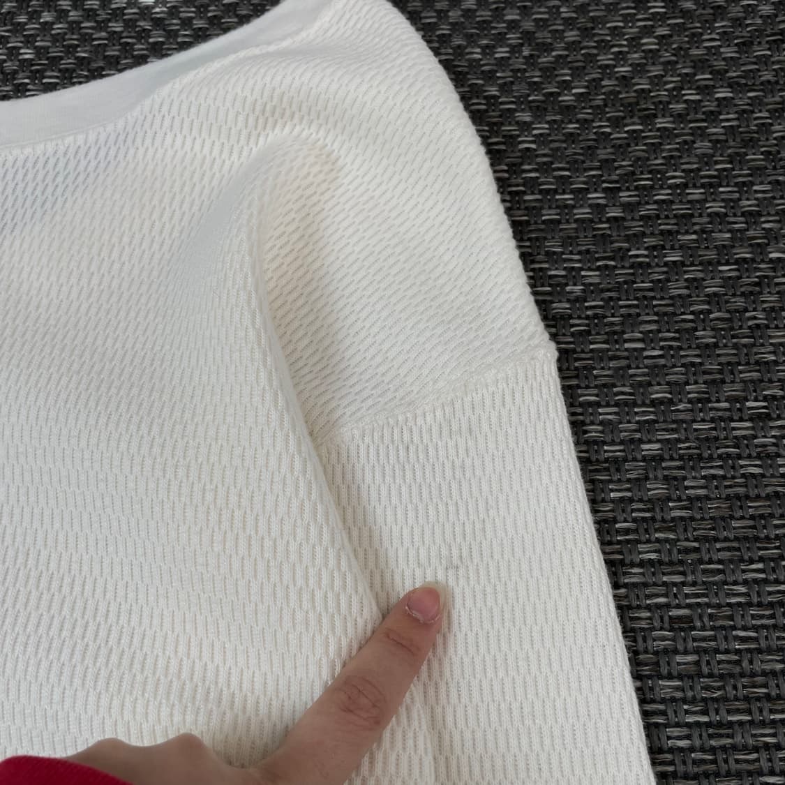 캉골 화이트 오프숄더 짜임 니트 M 상품이미지5
