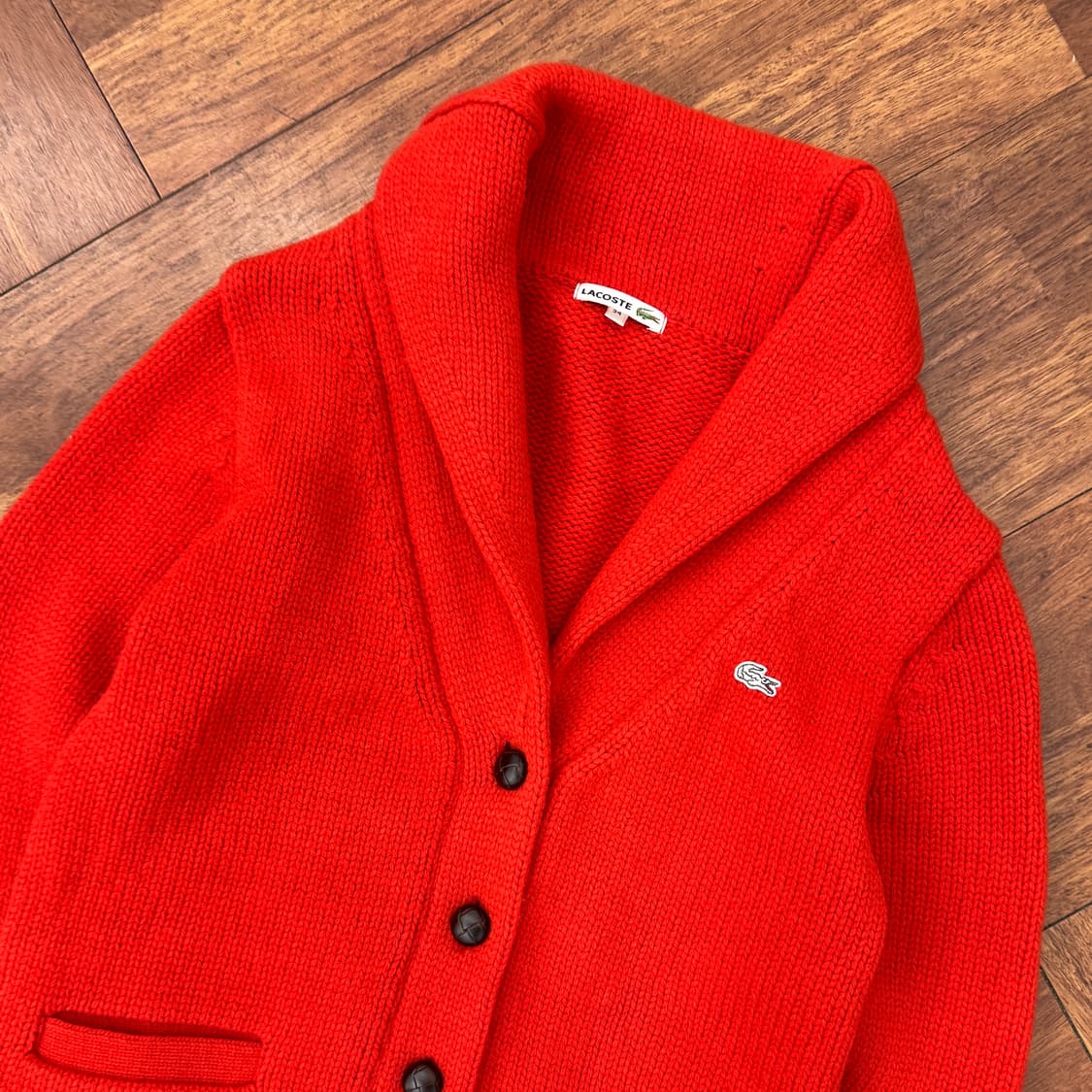 여성용 90 라코스테 숄카라 니트 가디건  상품이미지2