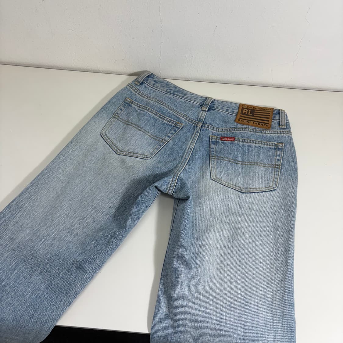 우먼L 폴로진스 랄프로렌 일자핏 라이트워싱 데님팬츠 상품이미지2
