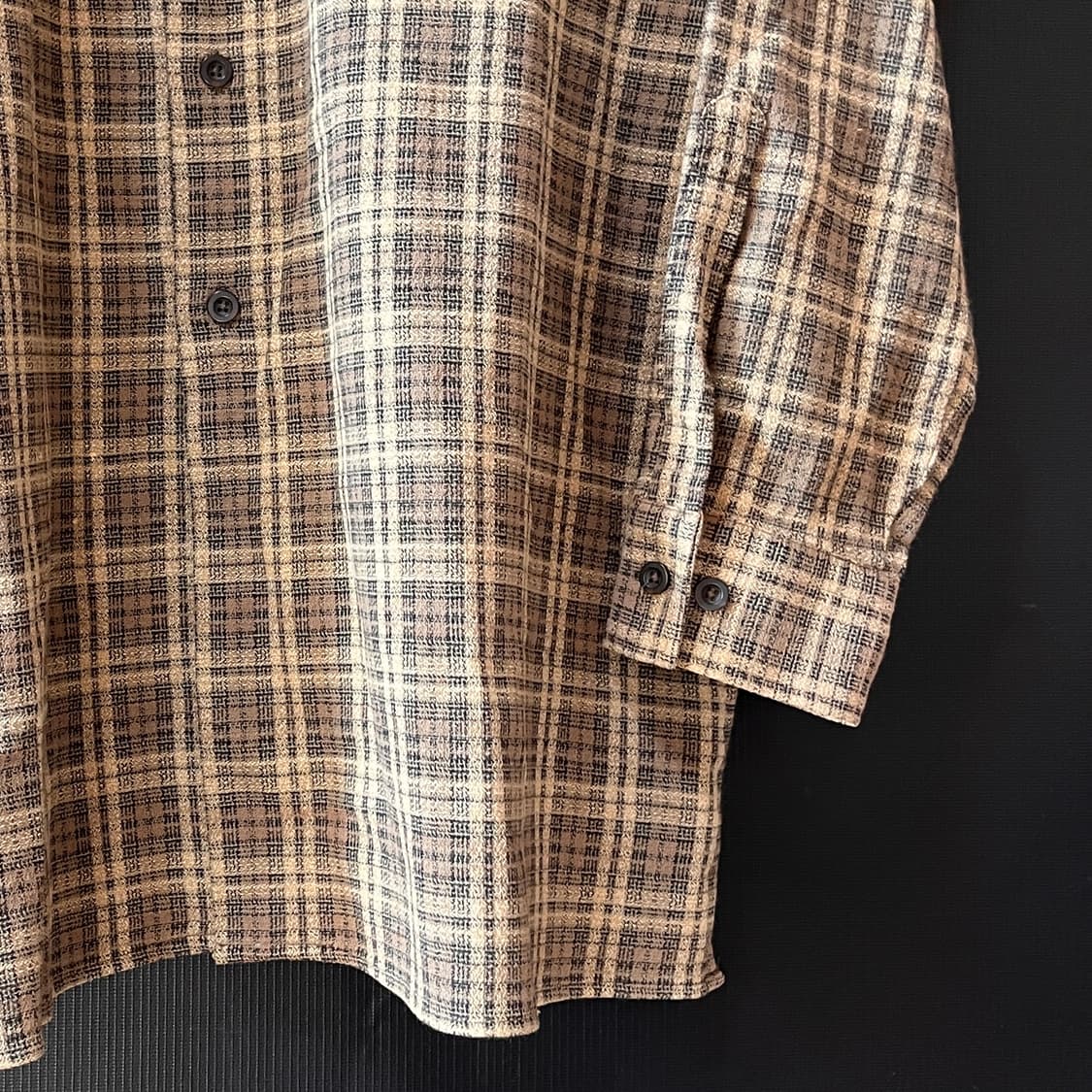 L) 90s BOSS Made in Italy 텍스처드 체크 셔츠 상품이미지5