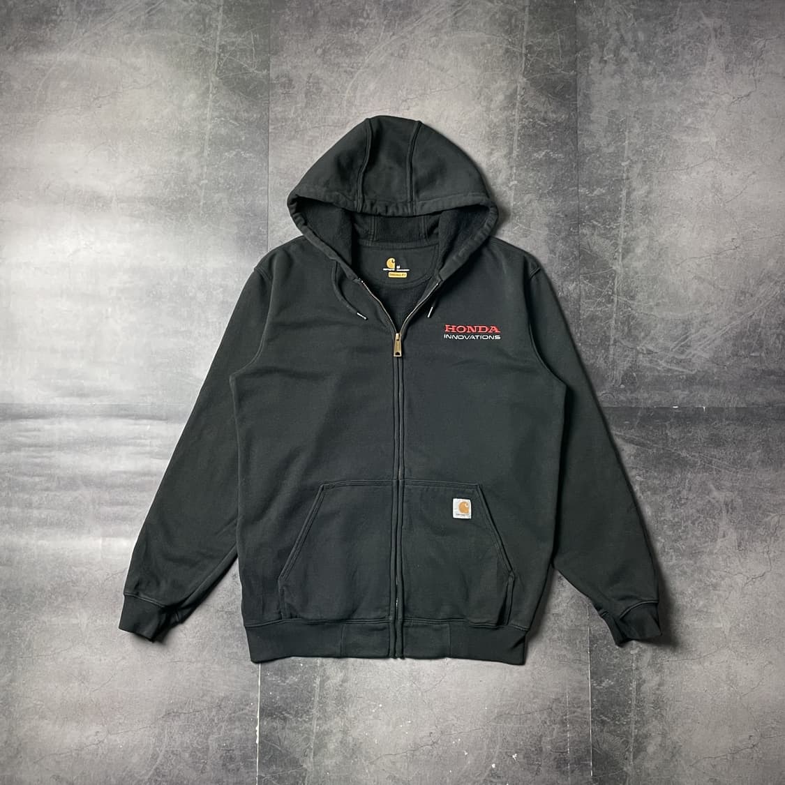 CARHARTT 칼하트 빈티지 블랙 기모 후드 집업 A00843 상품이미지1