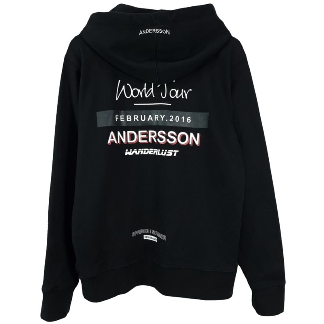 [앤더슨벨] 그래픽 프린팅 오버핏 후드티 블랙 M19007 상품이미지3