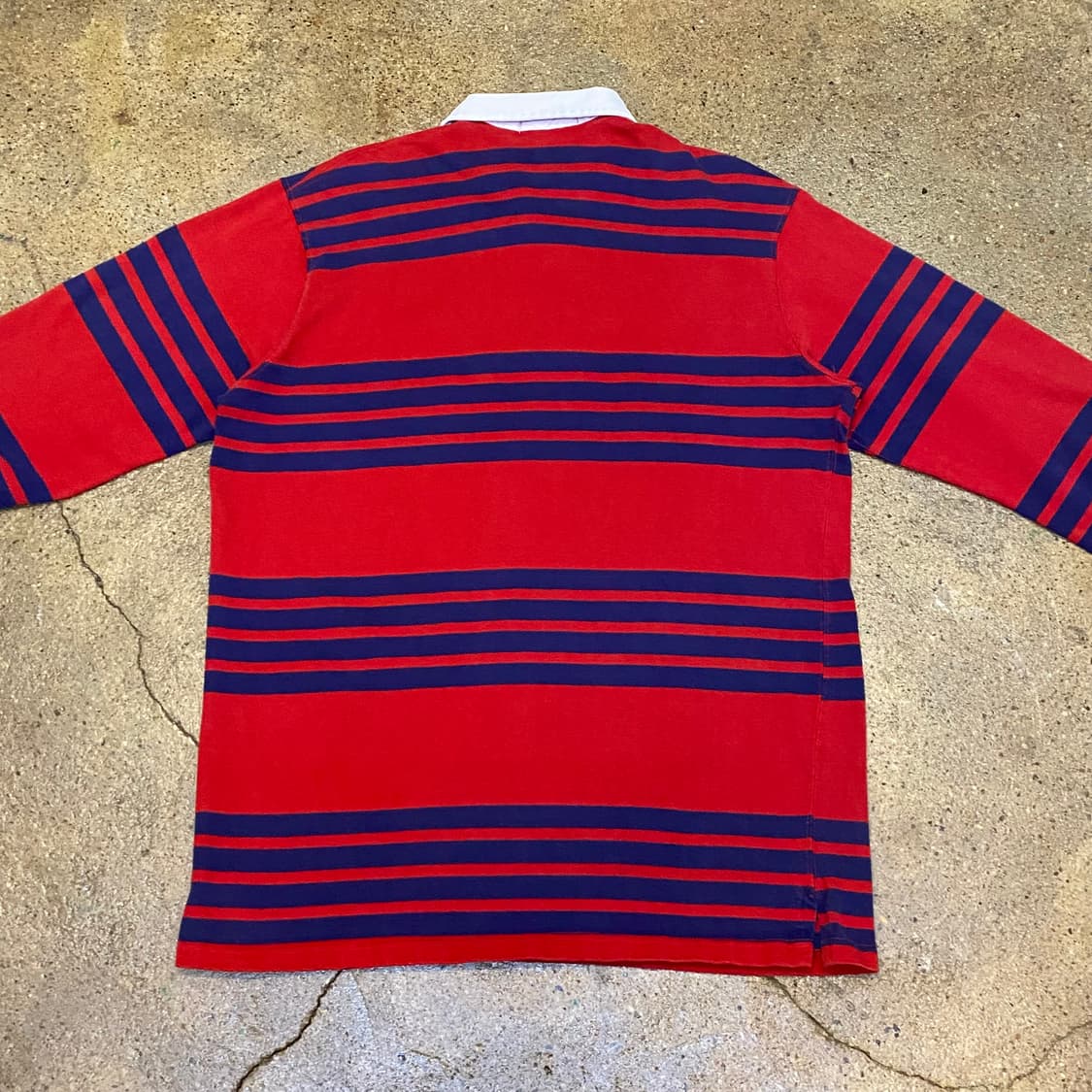 90s Made in USA 미국 빈티지 폴로랄프로렌 스트라이프 럭비티 상품이미지6