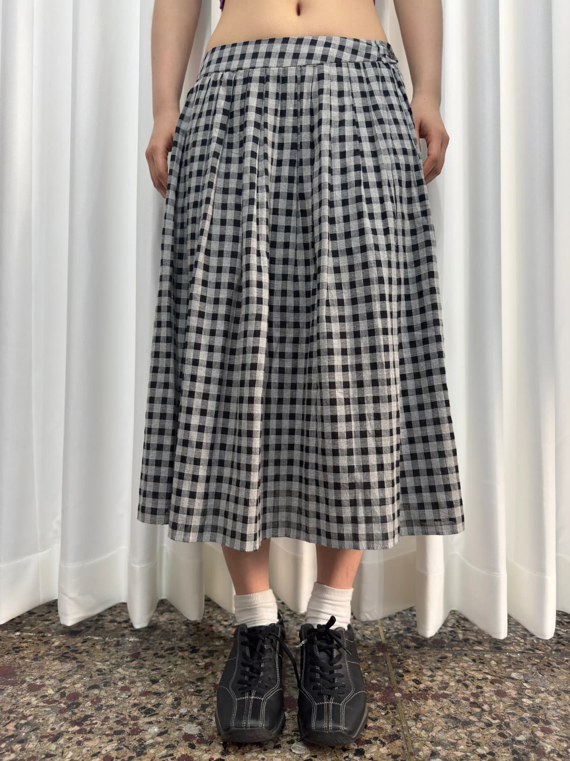 check pleats skirt  상품이미지2