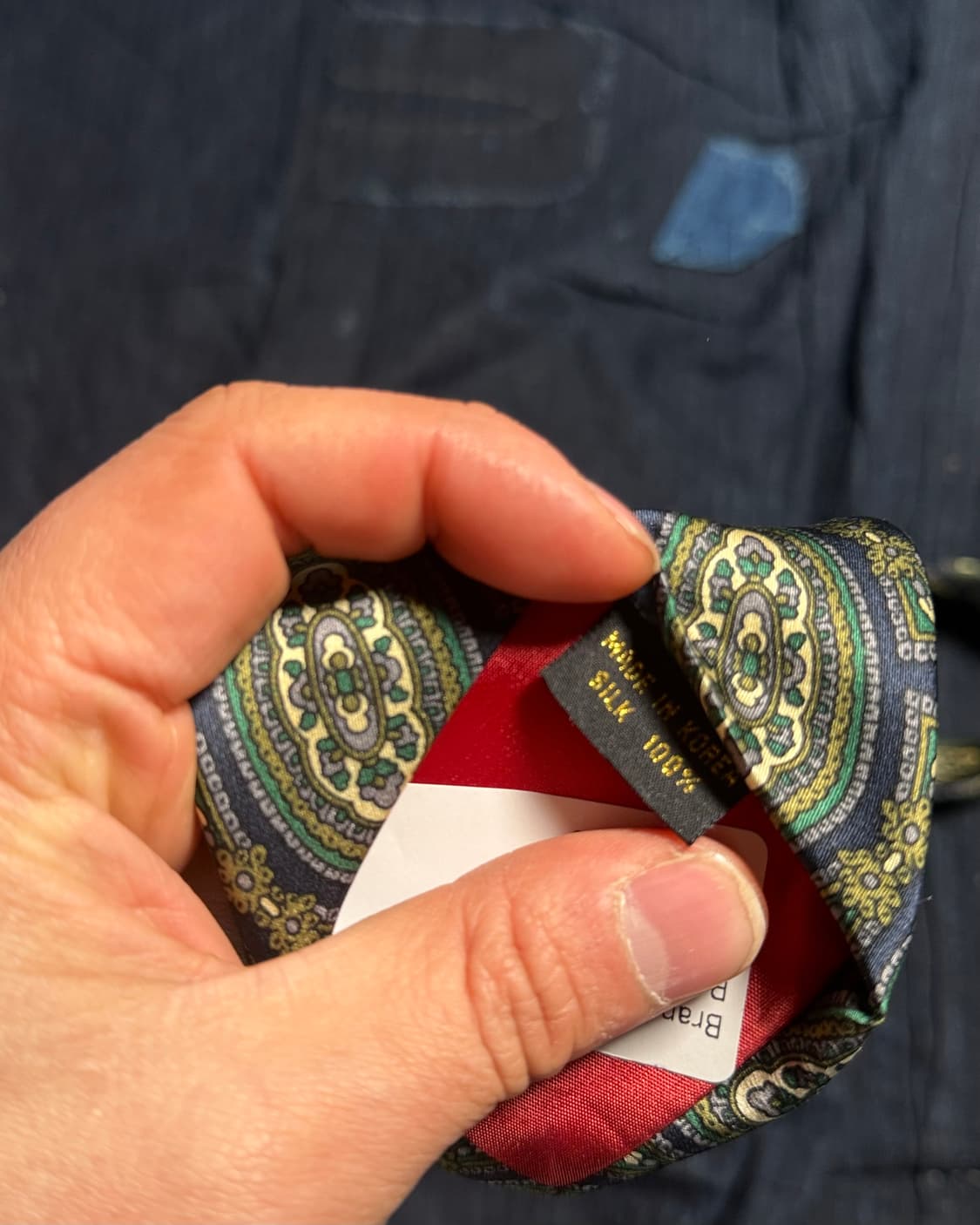 Sinsabang 플라워 패턴 실크 타이 상품이미지6