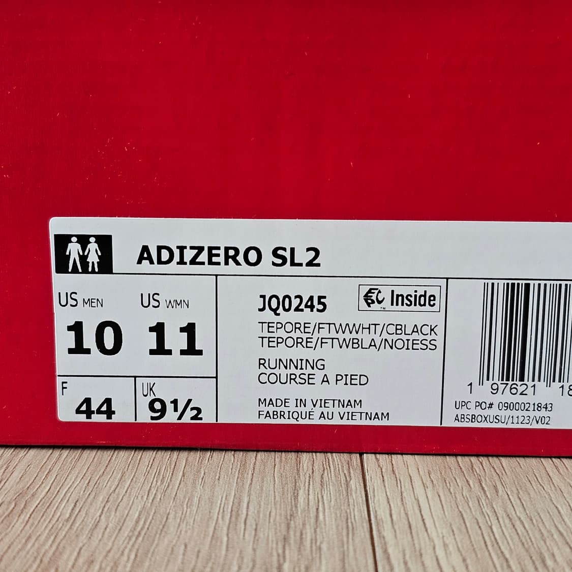 280 새제품 아디다스 아디제로 SL 2 네브라스카 레드 런닝화 러닝화 상품이미지9