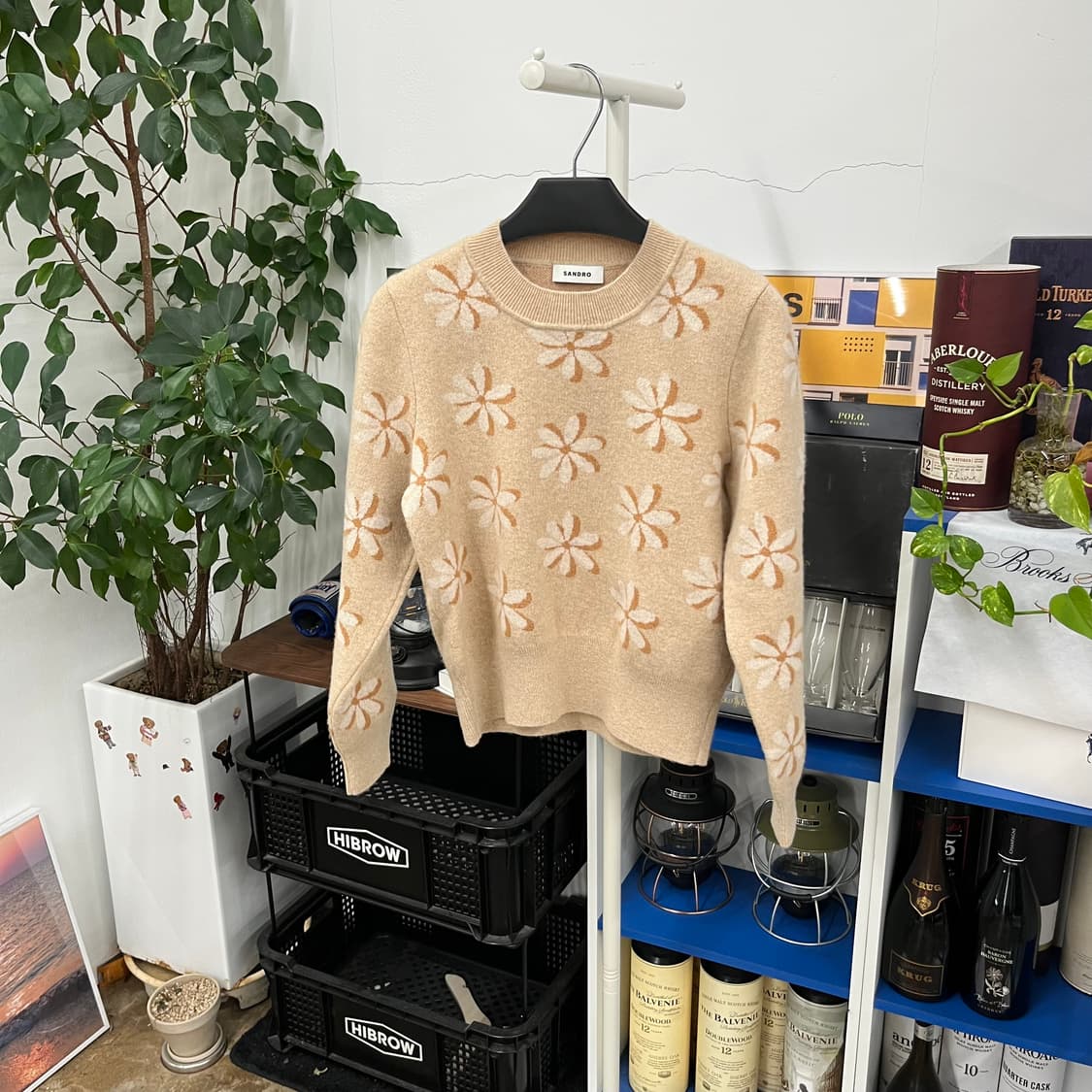 산드로 우먼 플라워 자카드 니트 1 상품이미지1