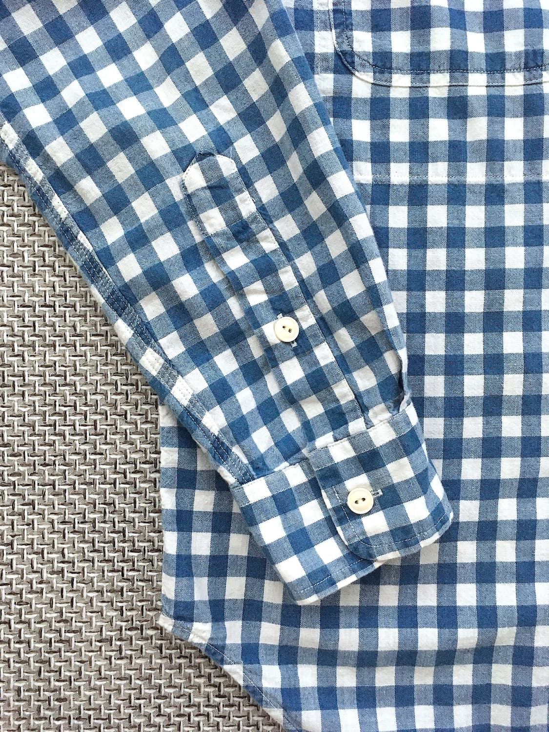 Blue gingham check workshirts 상품이미지4