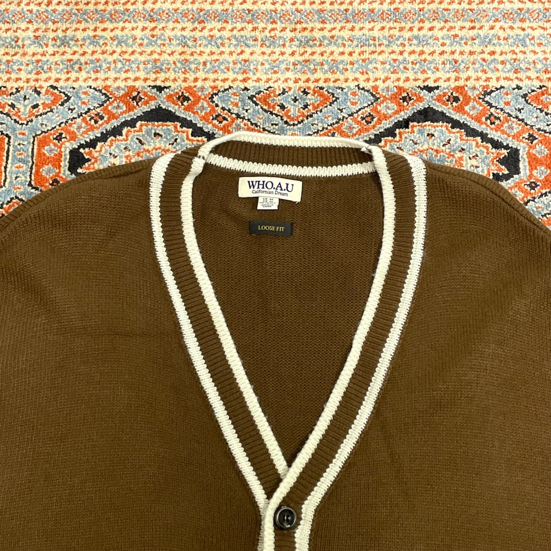 후아유 브라운 루즈핏 가디건 남성M  상품이미지2