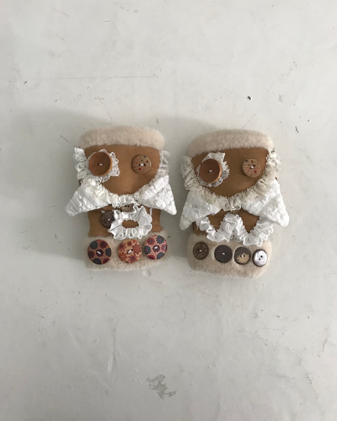 Custom🐾)shearling fur Cat-face glove 상품이미지1