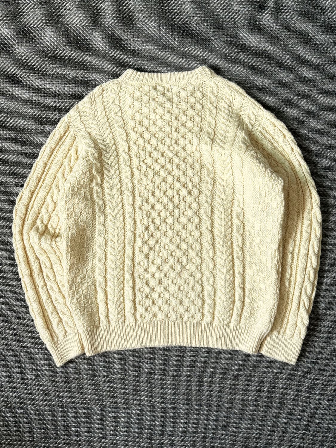 엘엘빈 아일랜드 피셔맨 울 케이블 스웨터 (110) 상품이미지5