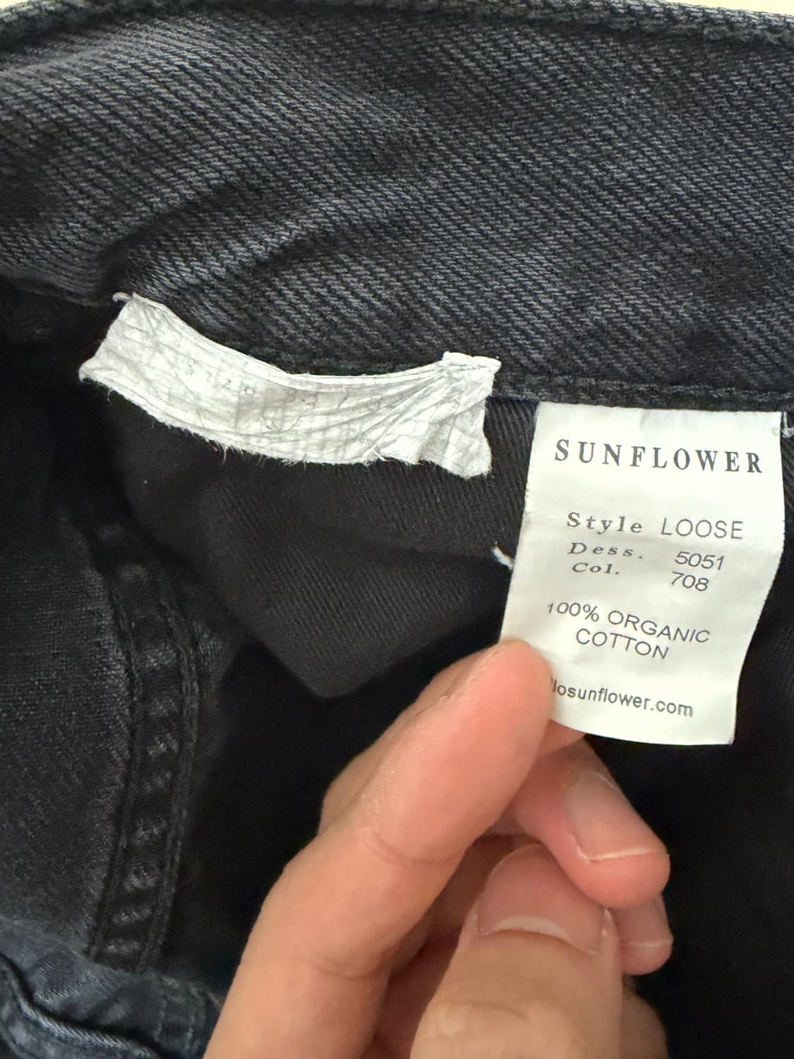 썬플라워 루즈 데님(블랙, 33/33) 상품이미지3