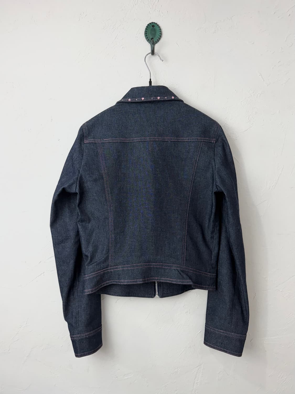 90s 모르간 핑크 스터드 데님 자켓 상품이미지4