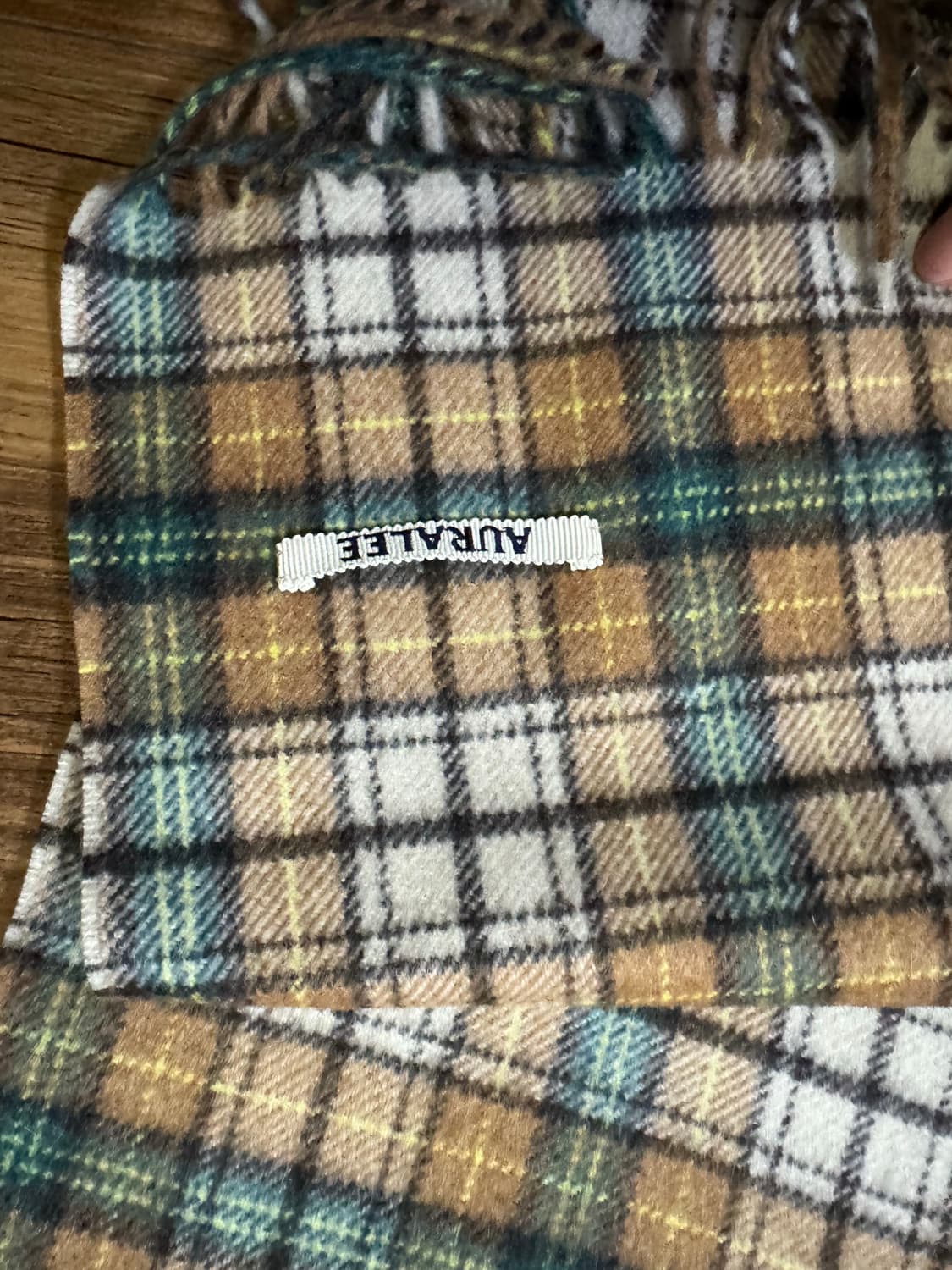 AURALEE 오라리 캐시미어 체크 머플러 상품이미지2