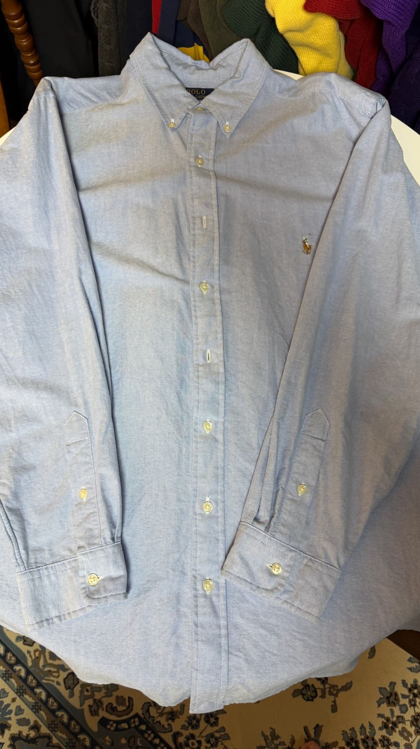 폴로 랄프로렌 옥스포드 셔츠 블루 빅사이즈 상품이미지1