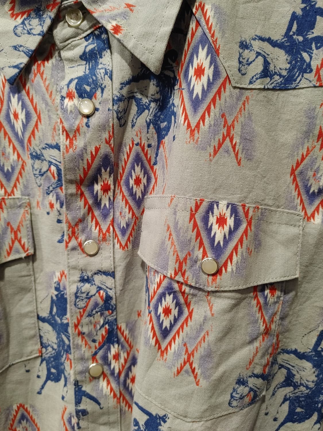 무배) 랭글러 홀스 프린팅 웨스턴 셔츠 - 2XL 상품이미지2