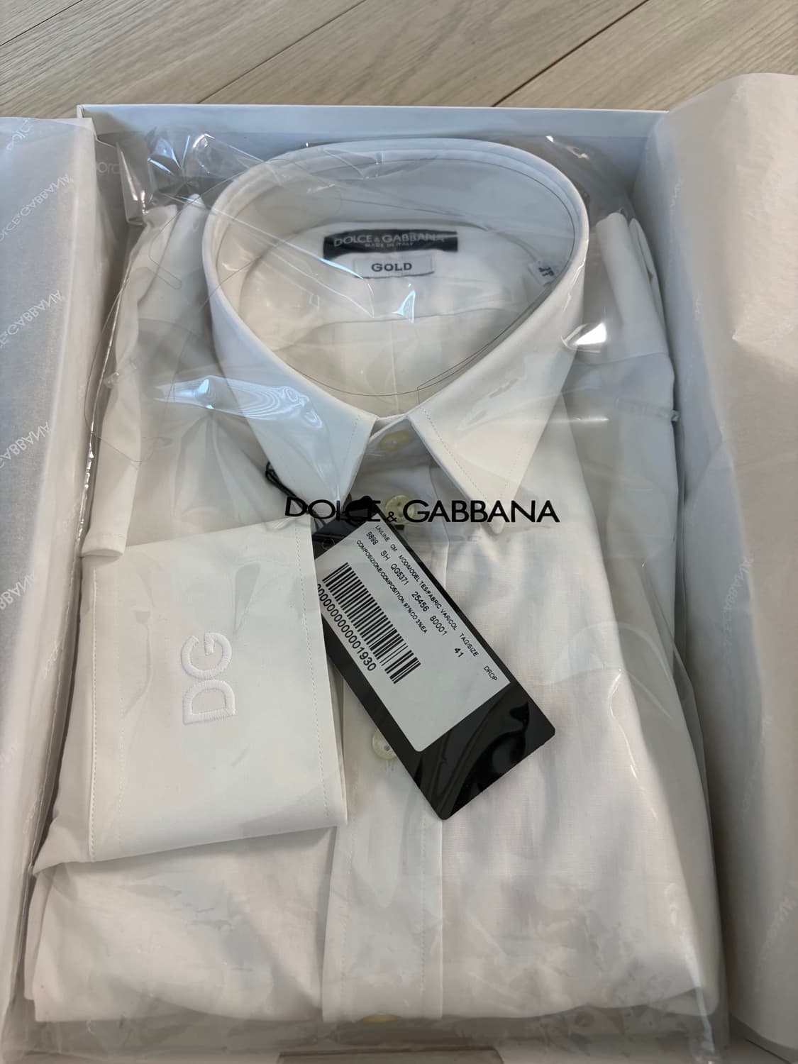 돌체앤가바나 화이트 골드  셔츠 DG 로고 41 상품이미지1