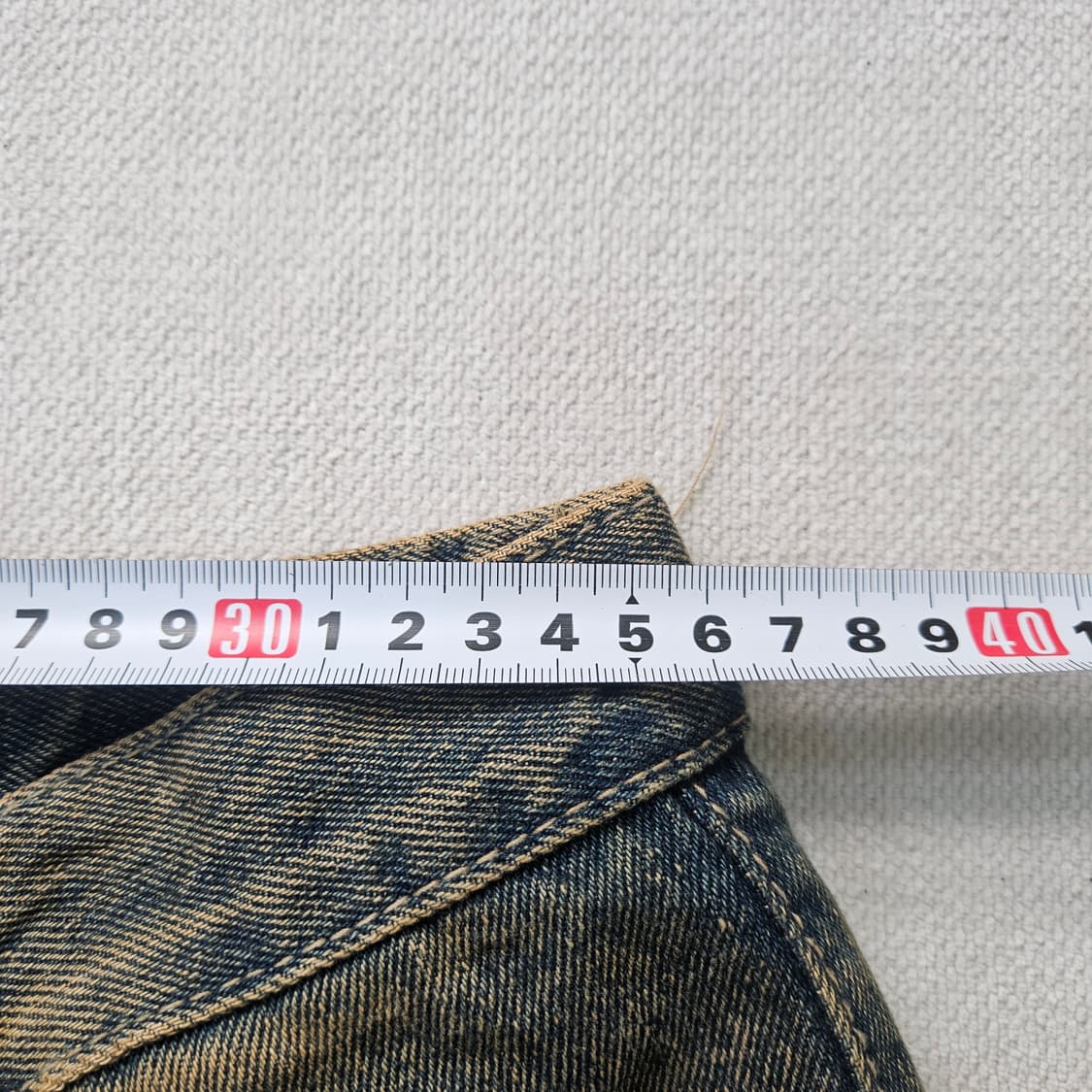 30 퍼스텝 빈티지 워싱 데님 버뮤다팬츠 0407Y 상품이미지5