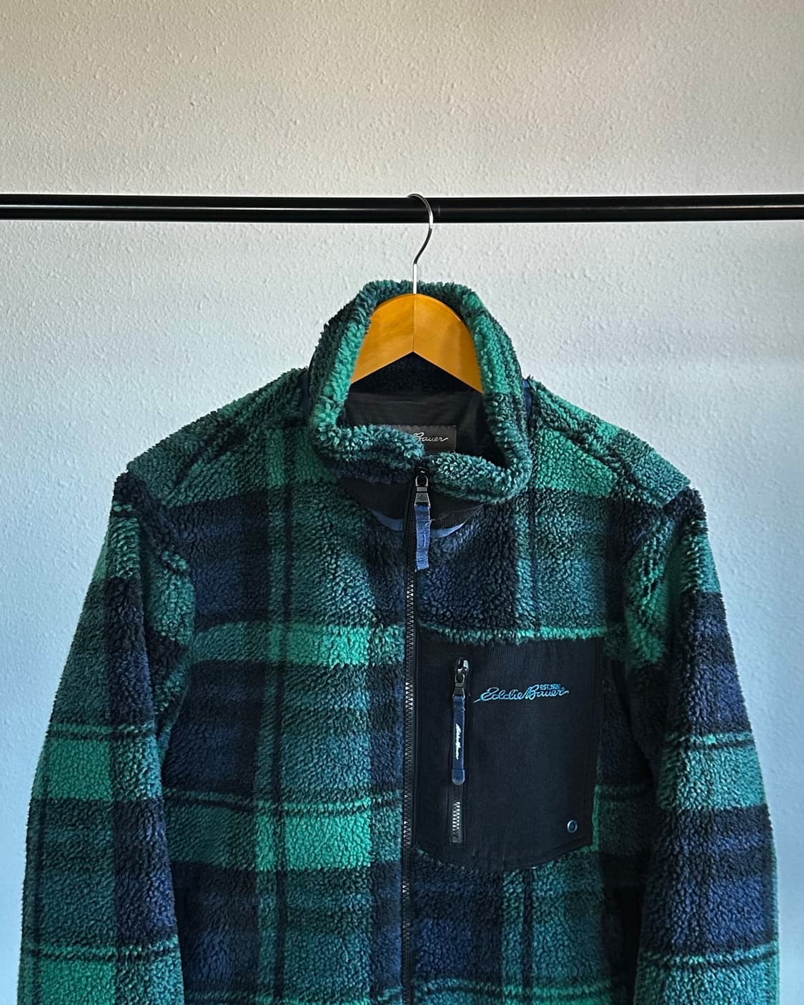 [M]에디바우어 타탄 체크 플리스 후리스 자켓 상품이미지2