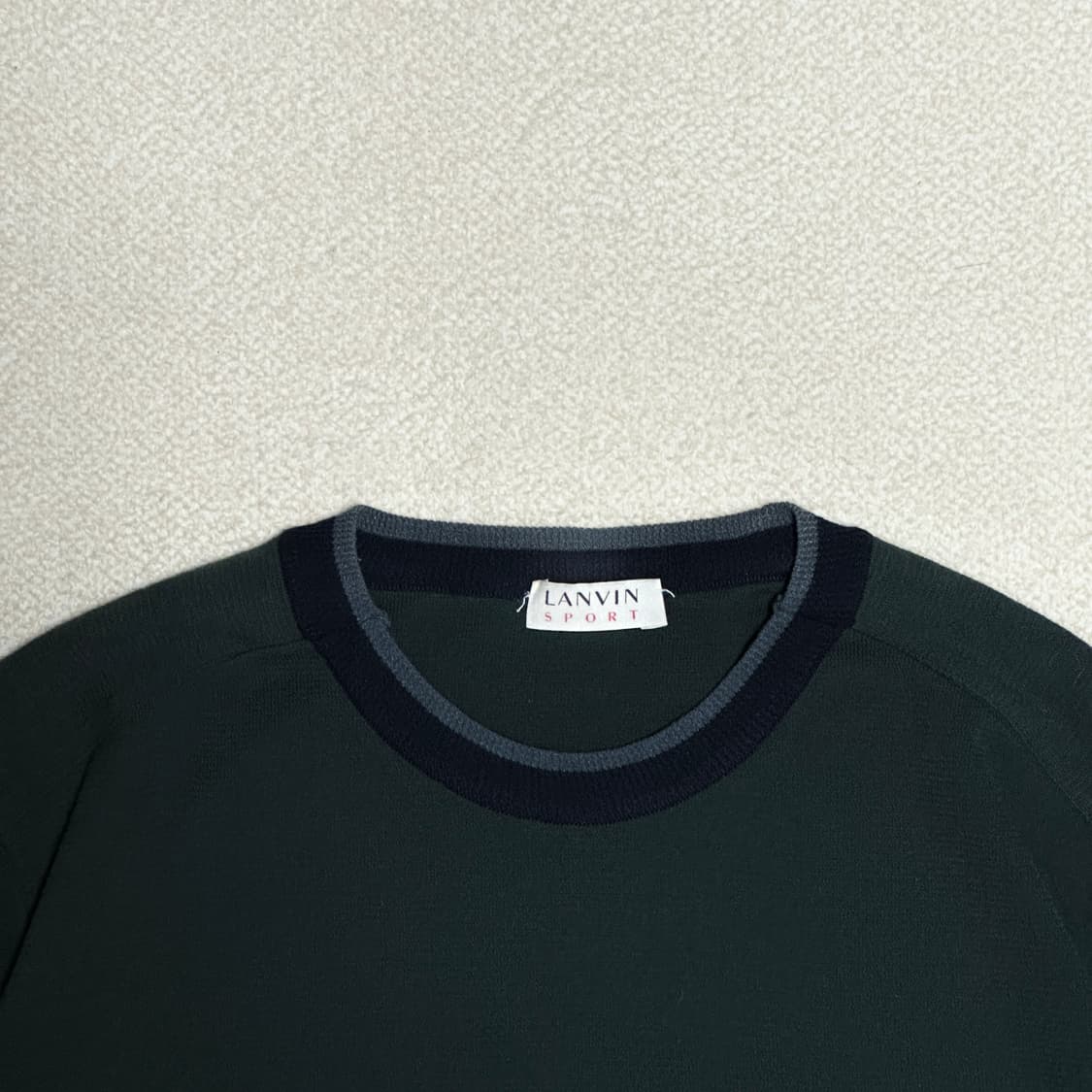 랑방 스포츠 배색 니트 반팔 상품이미지5