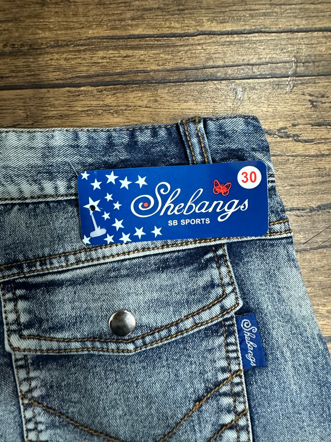 Shebangs Y2K 카고 데님 반바지 30 새상품 상품이미지6