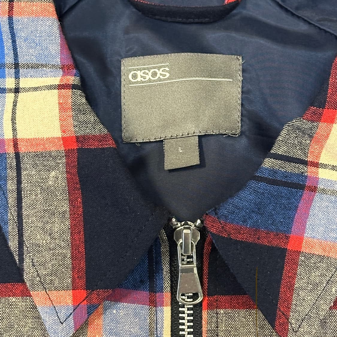 ASOS 체크 해링턴 자켓 (L) 상품이미지7