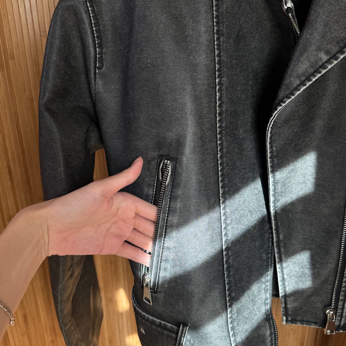 샵사이다 여성 레더 자켓 상품이미지4