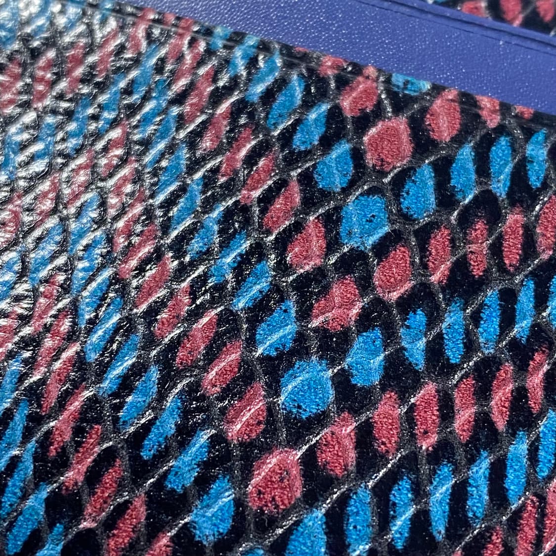 [정품] 미셸앙리 성수 스네이크 도트 파이톤 소가죽 카드지갑 상품이미지2