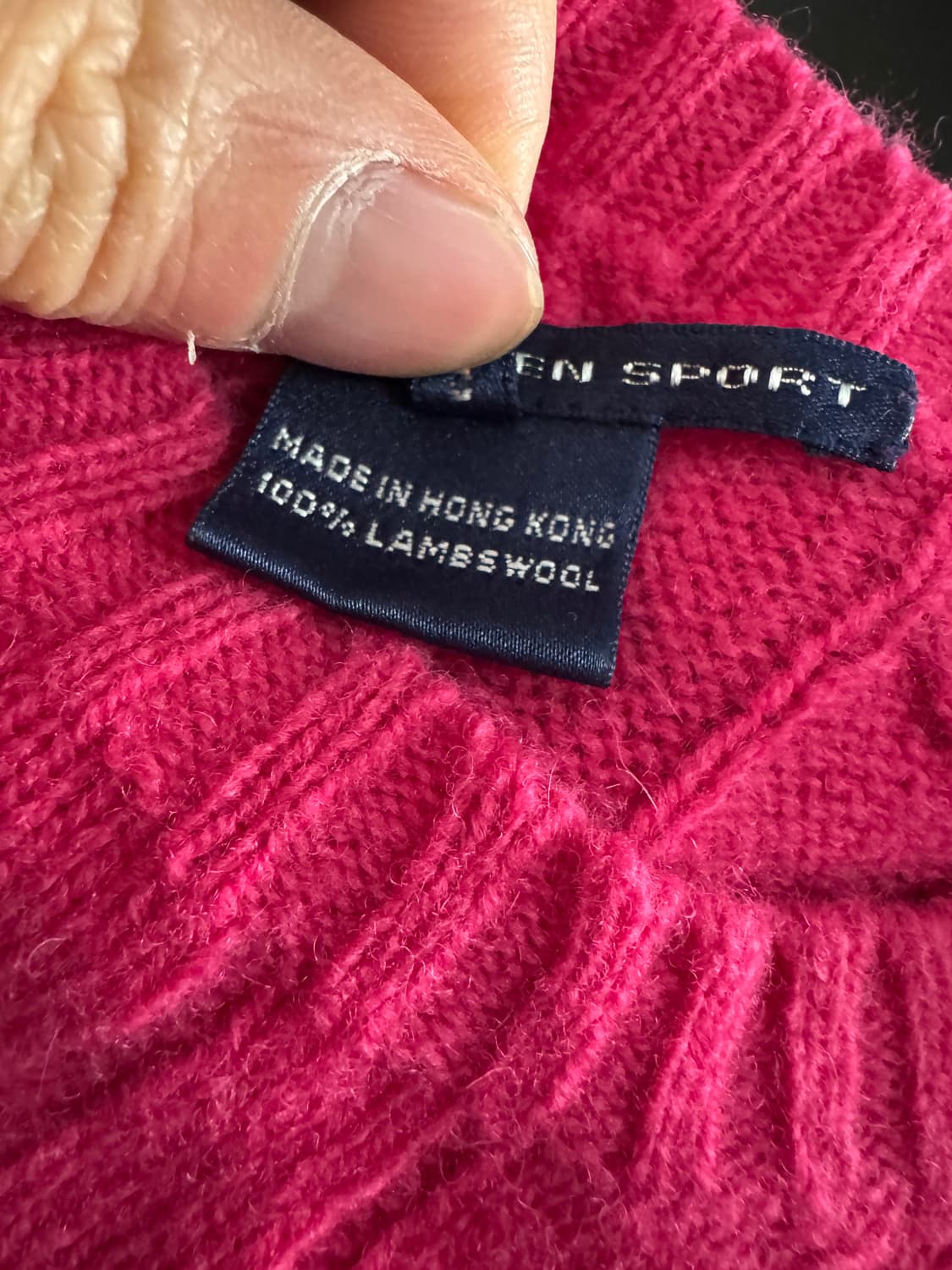 여성 폴로 랄프로렌 스포츠 가벼운 램스울 핑크 니트 상품이미지4