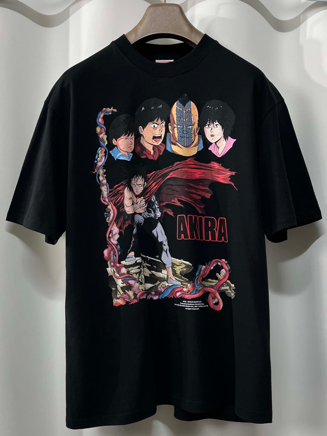 아키라 시마 테츠오 사이버펑크 그래픽 애니 반팔티 부틀렉 블랙 상품이미지1