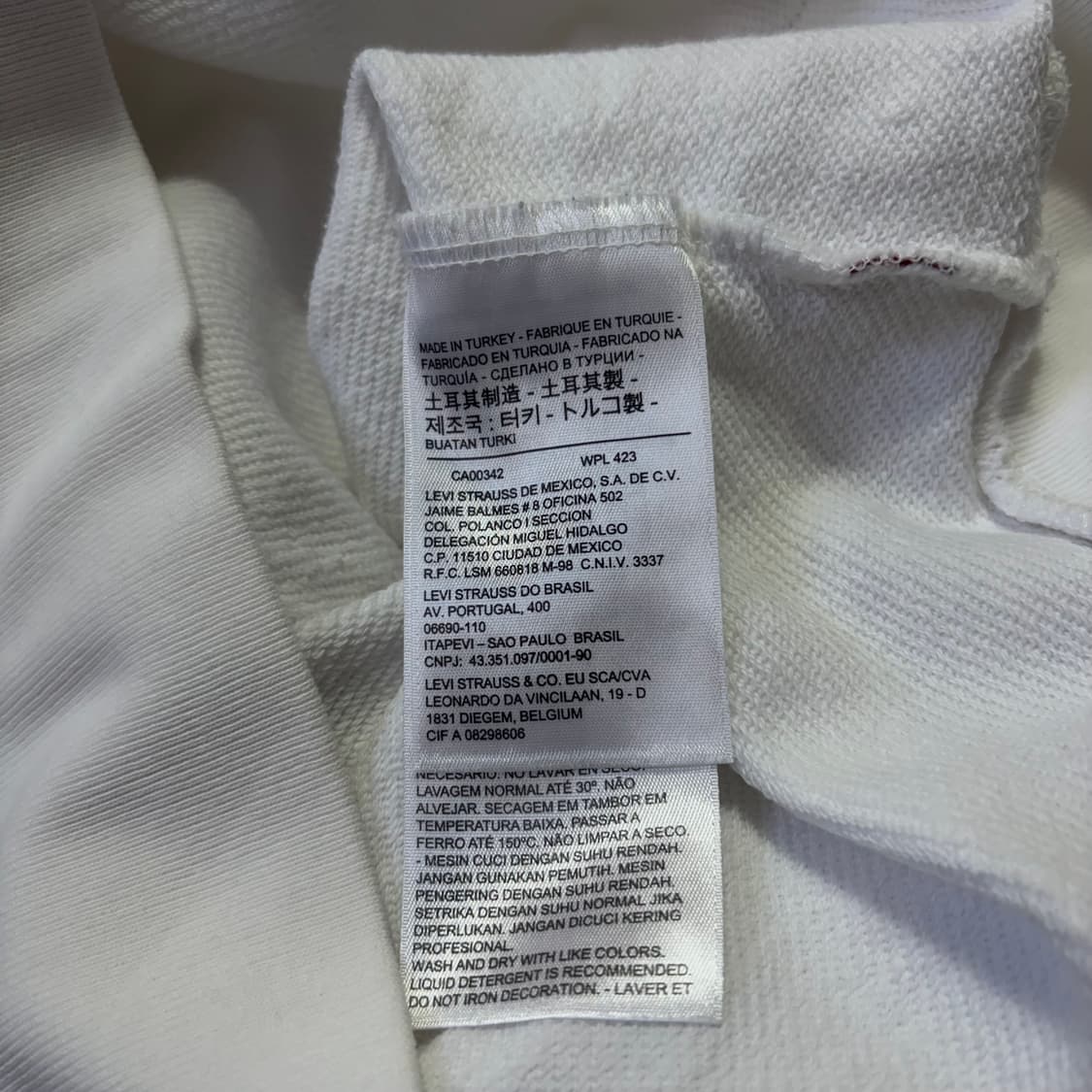 리바이스 화이트 로고 후드 집업(S) 상품이미지6