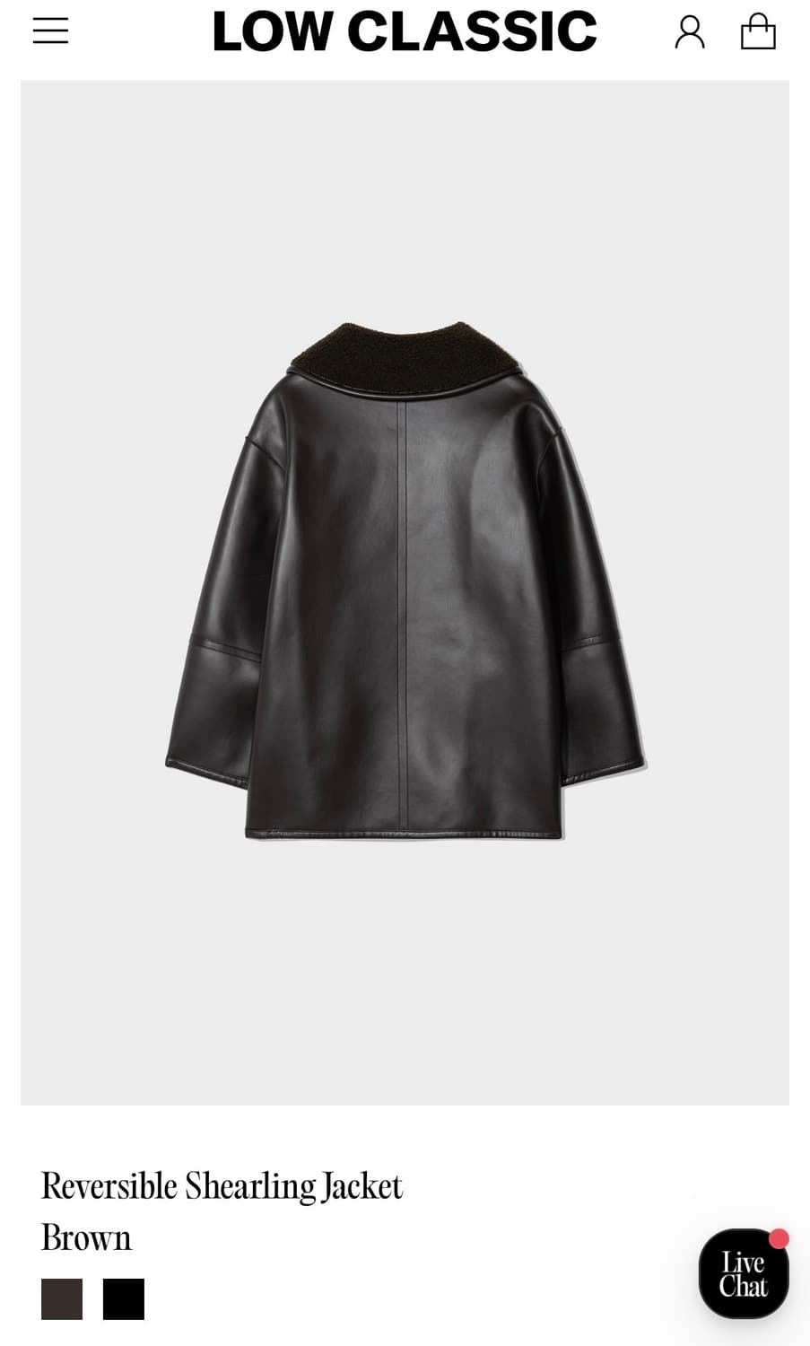 로우클래식 리버서블 시어링자켓 브라운 상품이미지6