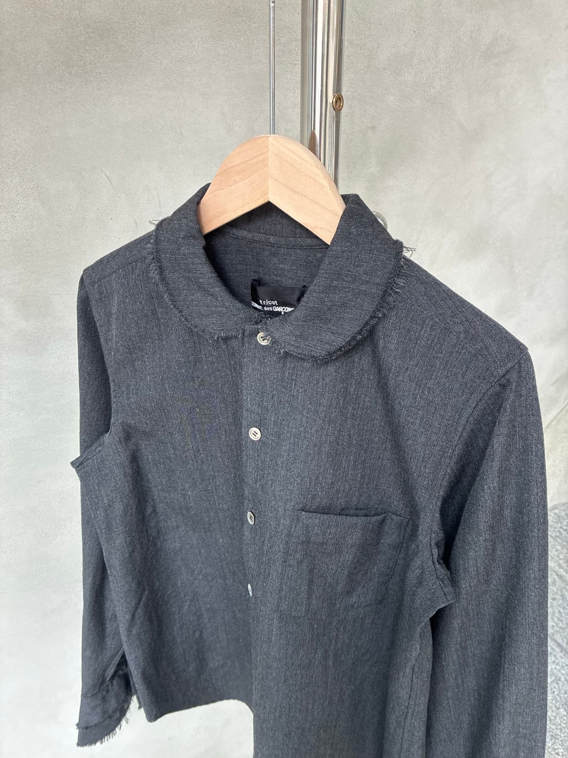 꼼데가르송 트리콧 라운드 카라 프릴 셔츠 상품이미지2