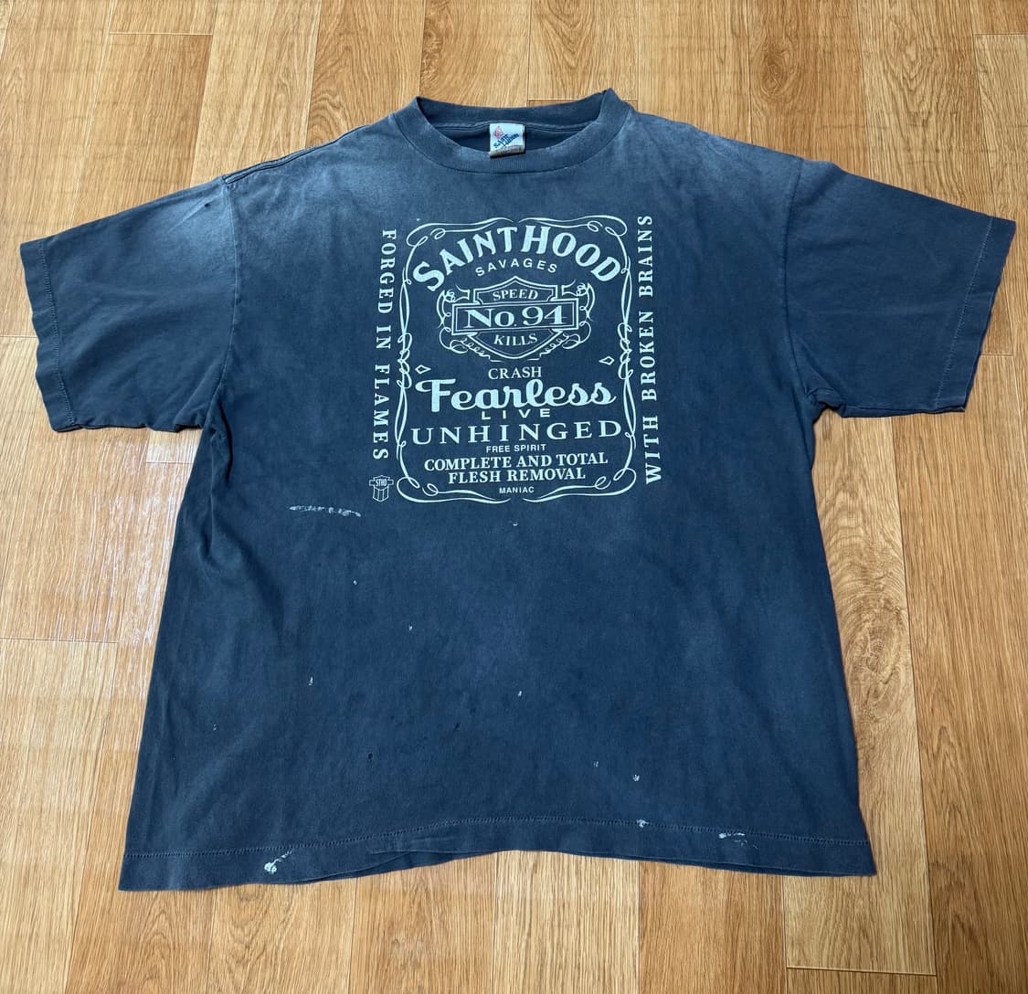 네이버후드 x 세인트 마이클 STHD 피어리스 티셔츠 블랙 - 25SS 상품이미지1