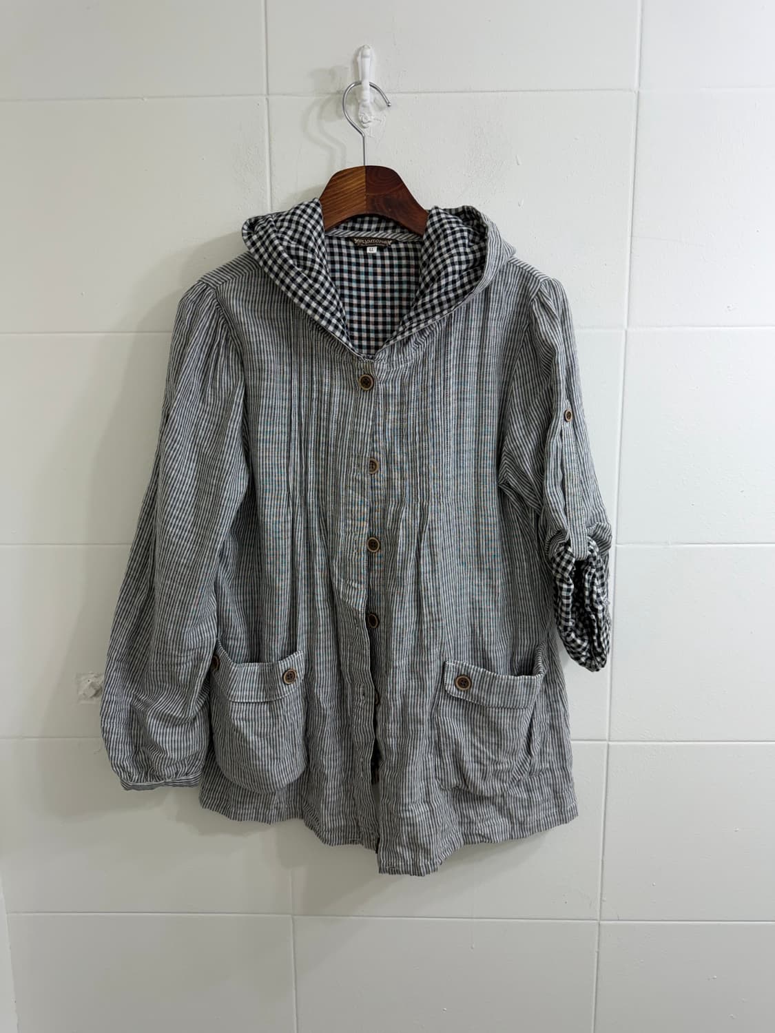 엑시즈팜 레이스 코트 그레이 니혼진 코디세트  상품이미지5