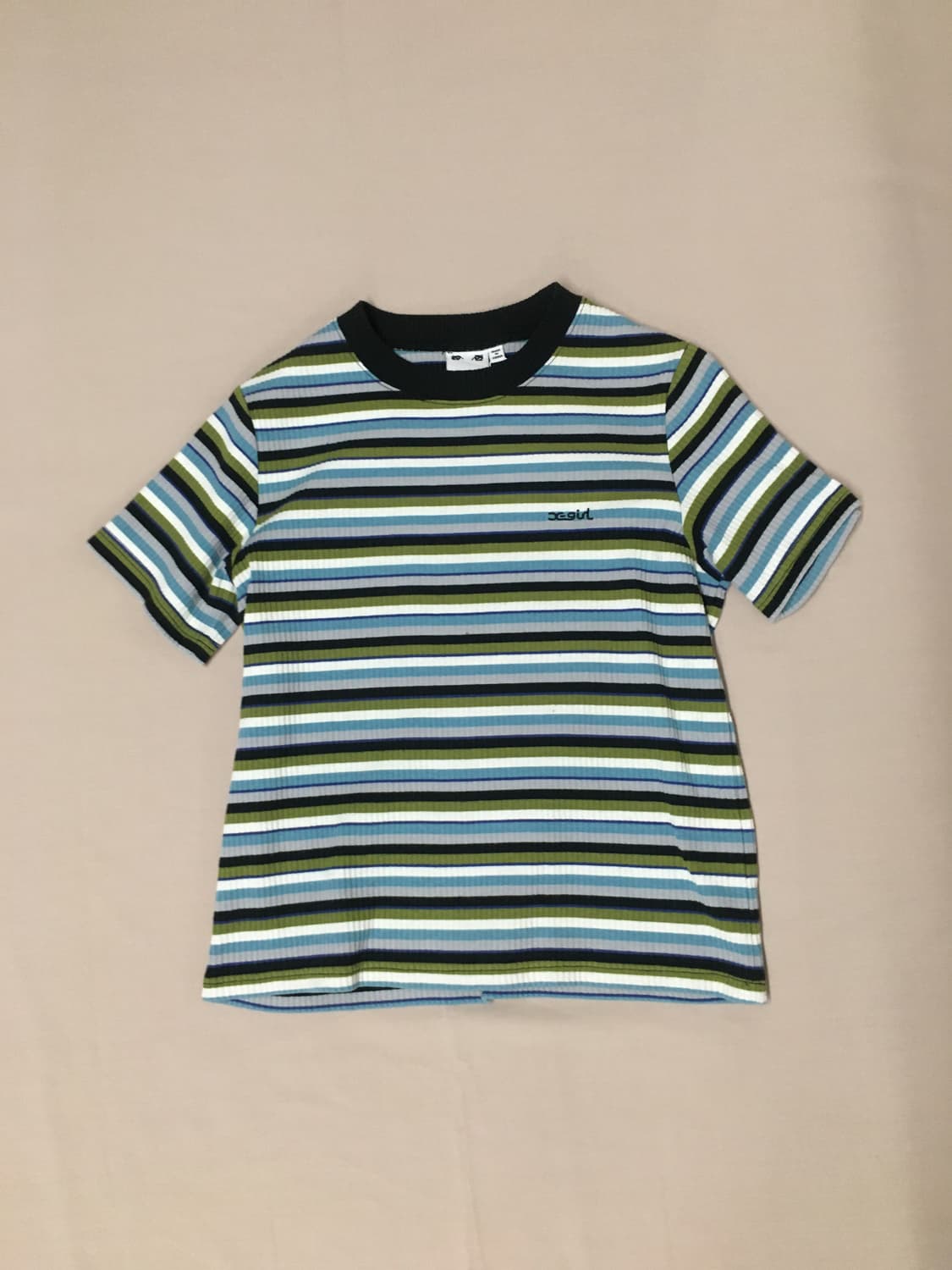 급처! 엑스걸 반팔 골지 니트 상품이미지1