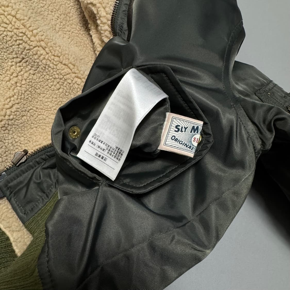 SLY Japan 올리브 덤블 리버시블 쇼트 플라이트 MA-1 자켓 상품이미지8
