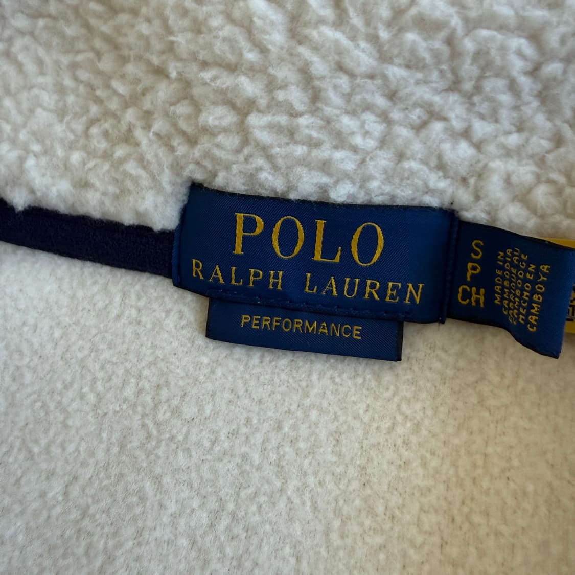 폴로랄프로렌 반집업 뽀글이 후리스 아이보리 상품이미지5