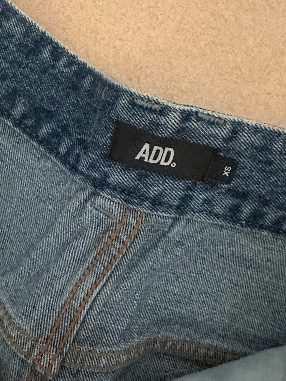 ADD 어글리 롱 와이드 데님 블루 상품이미지3