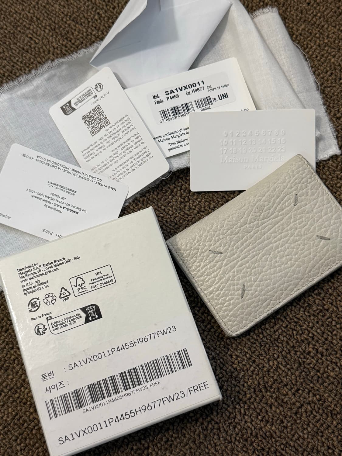 Maison Margiela 메종마르지엘라 카드지갑 아이보리 남녀공용 상품이미지5