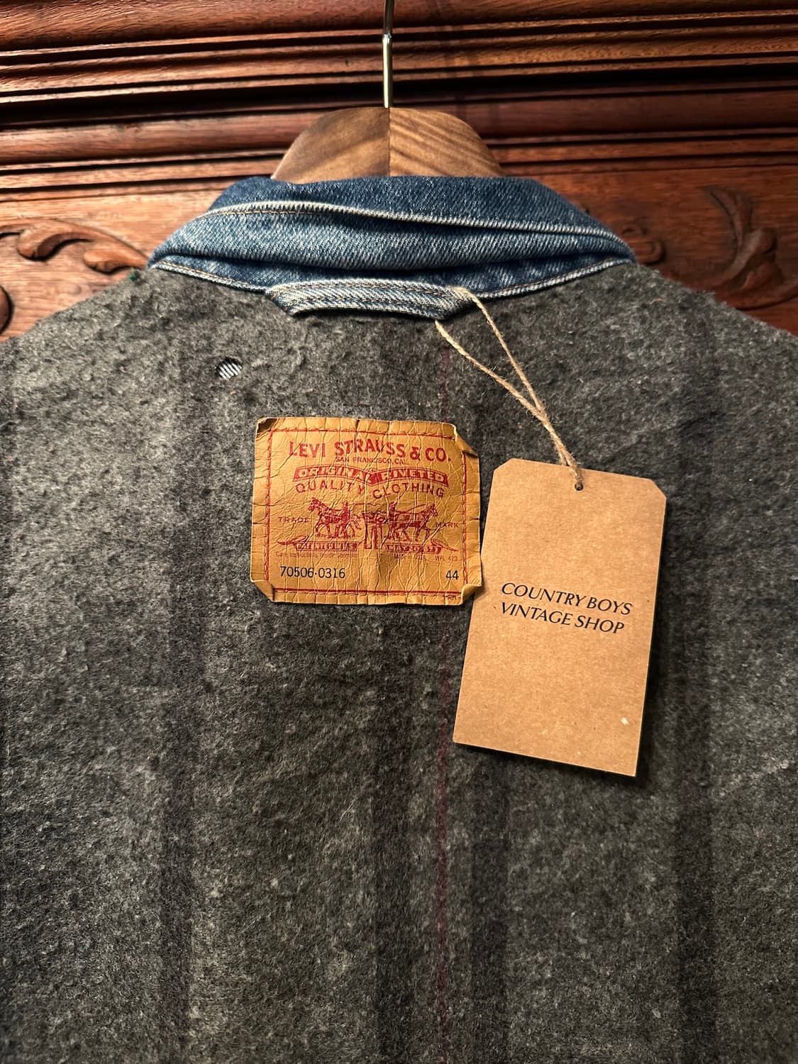 90s USA 빈티지 리바이스 70506 블랭킷 3세대 데님 자켓 상품이미지8