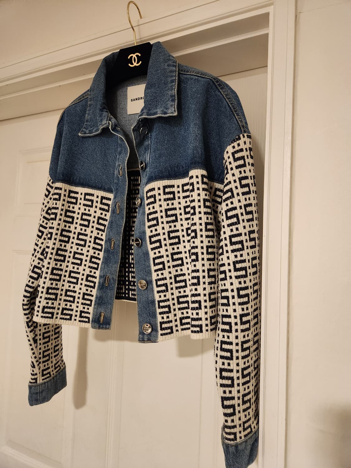 (정품)산드로 Sandro 데님 로고 자켓 상품이미지1
